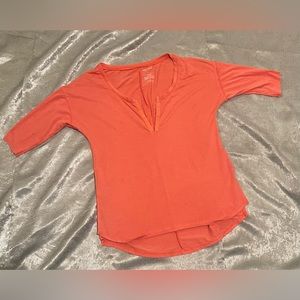 Arizona Jean co. Peach mid sleeve shirt metal hooks size Small